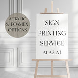 Print Your Own Wedding Signs