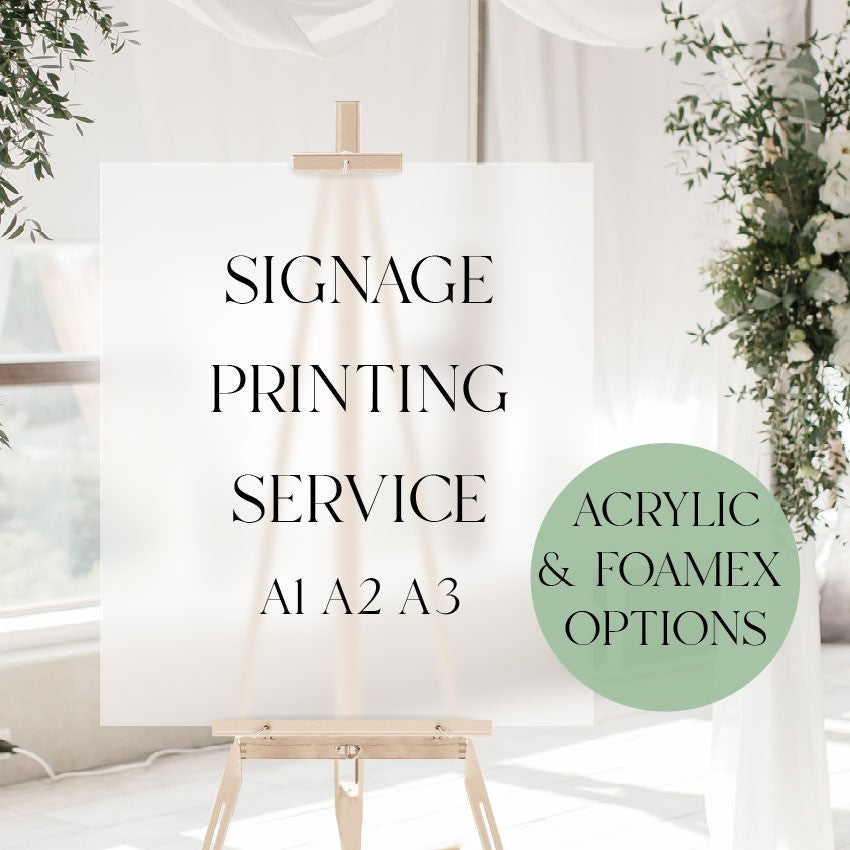 Print Your Own Acrylic Wedding Sign