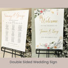 Double Sided Wedding Sign