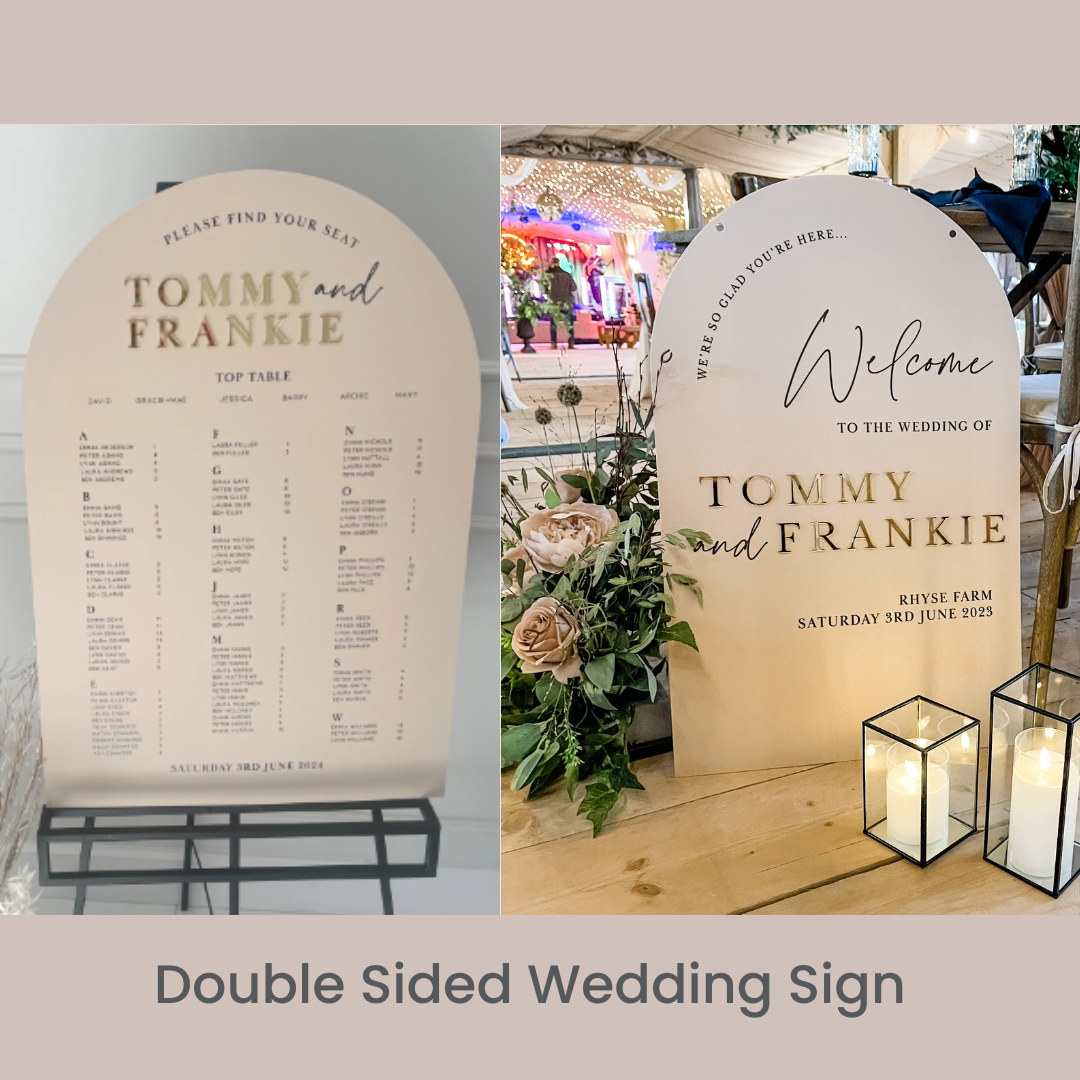 Double Sided Wedding Signs