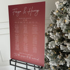 Christmas Wedding Seating Chart