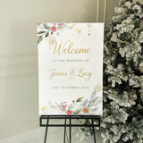 Luxury Christmas Wedding Welcome Sign
