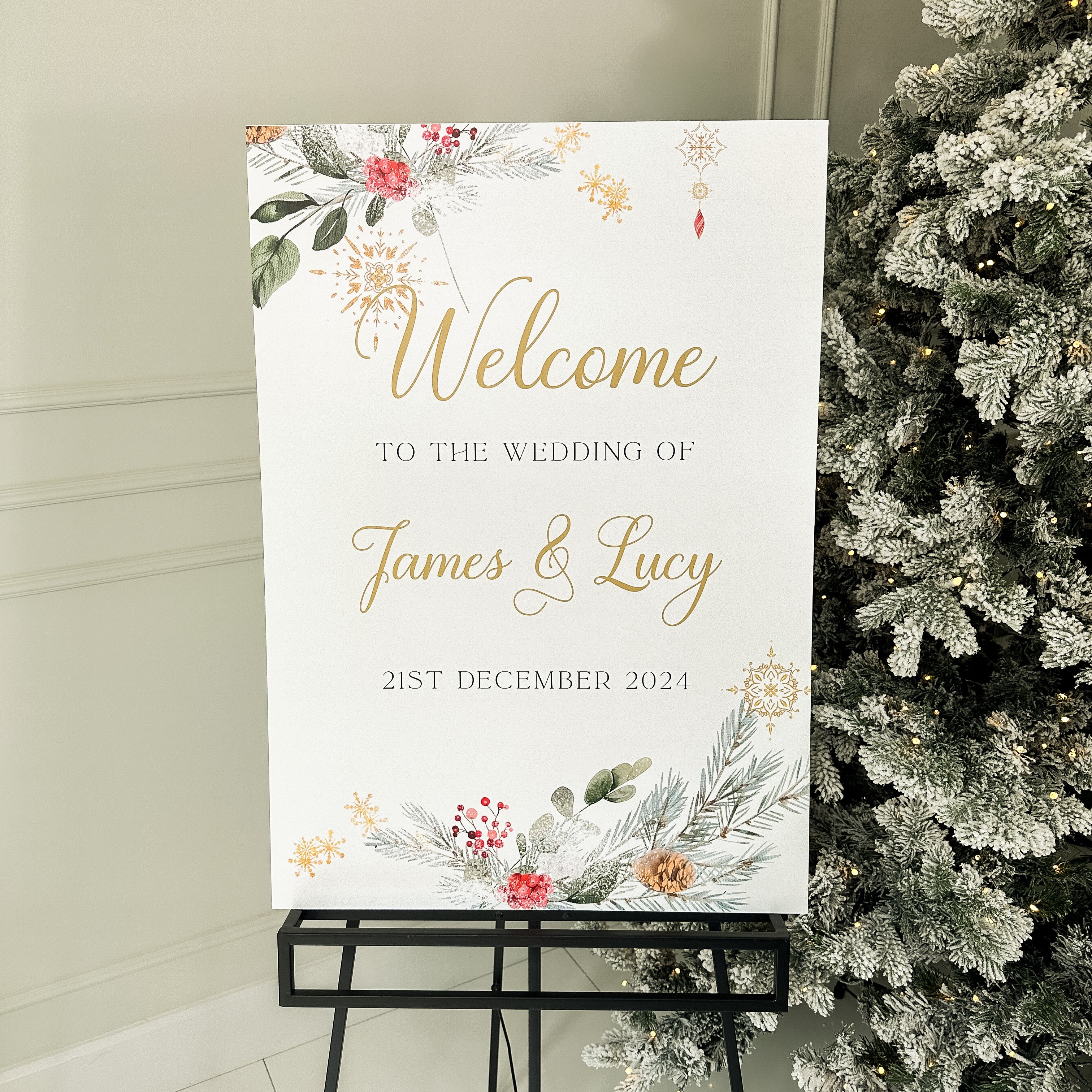 Festive Wedding Welcome Sign