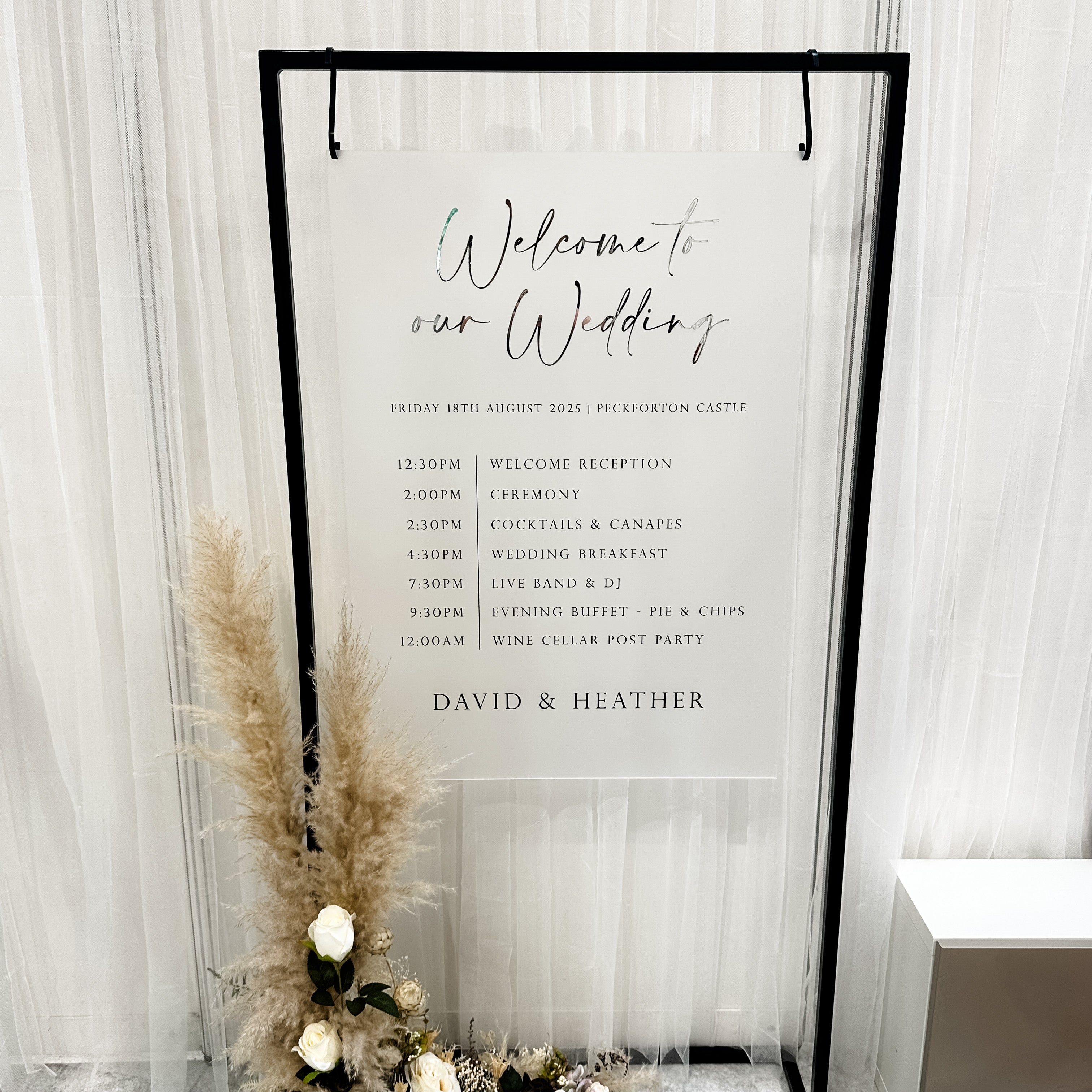 Wedding Order Of The Day Signs
