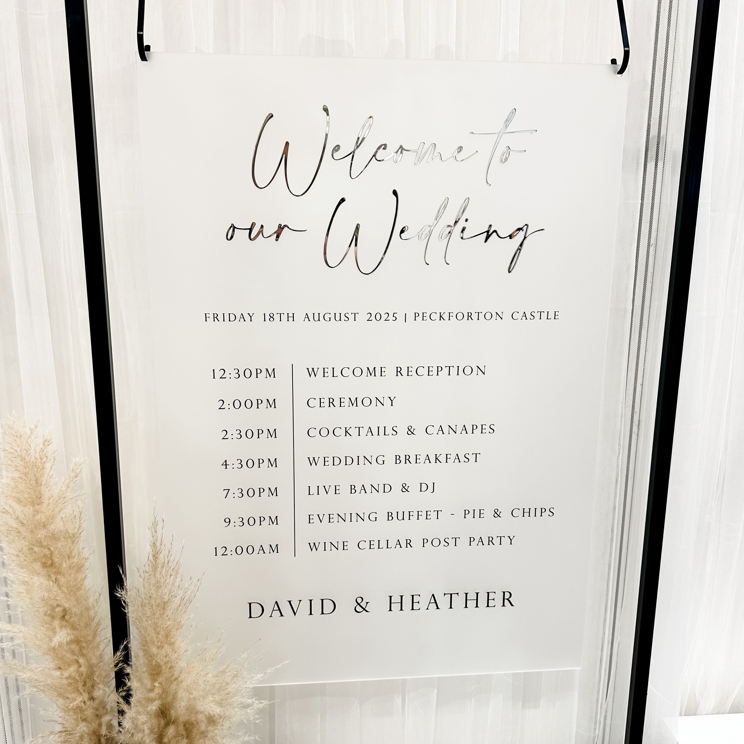 Wedding Timeline Sign