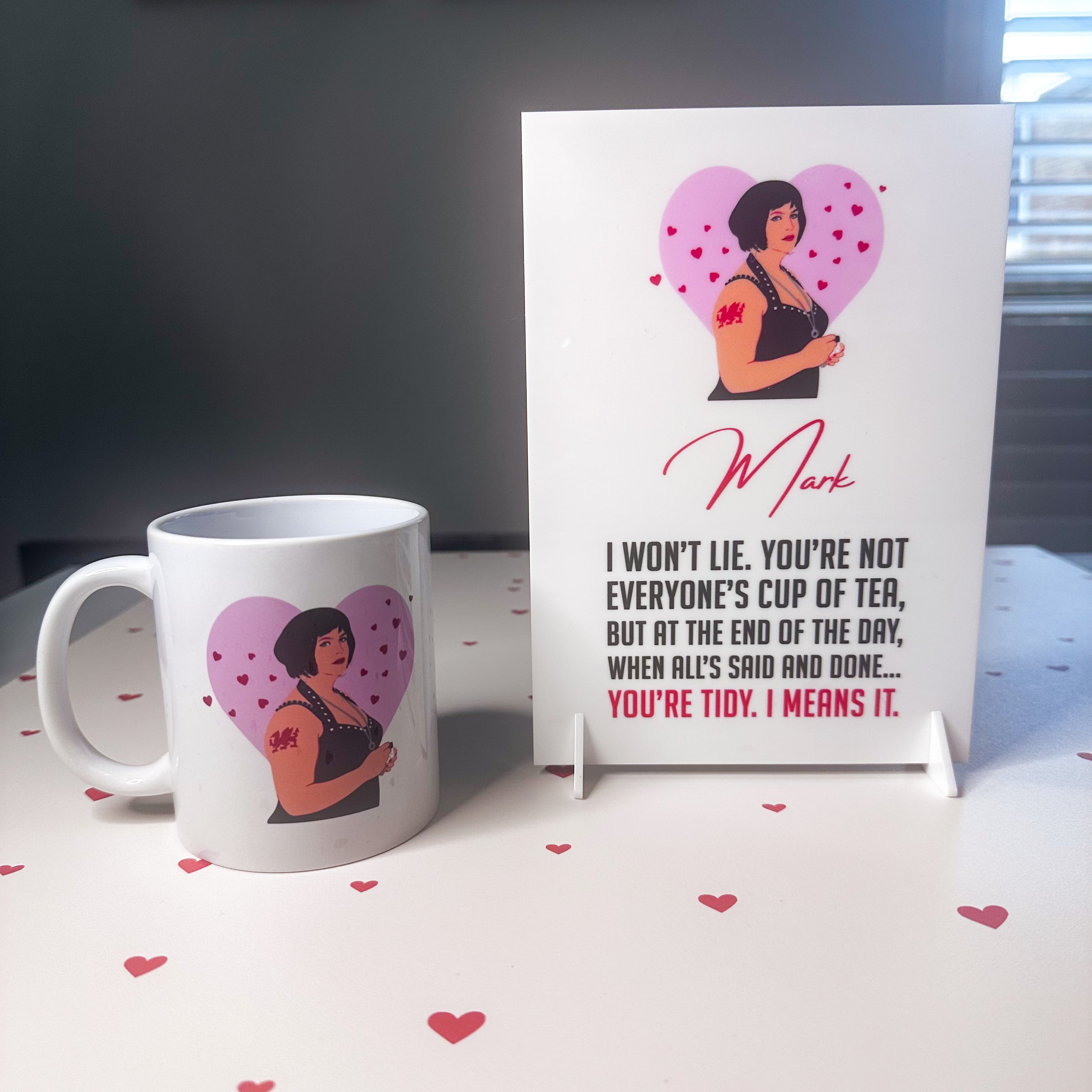 Nessa Personalised Valentine's Mug & Card Gavin & Stacey Fan Gift Set