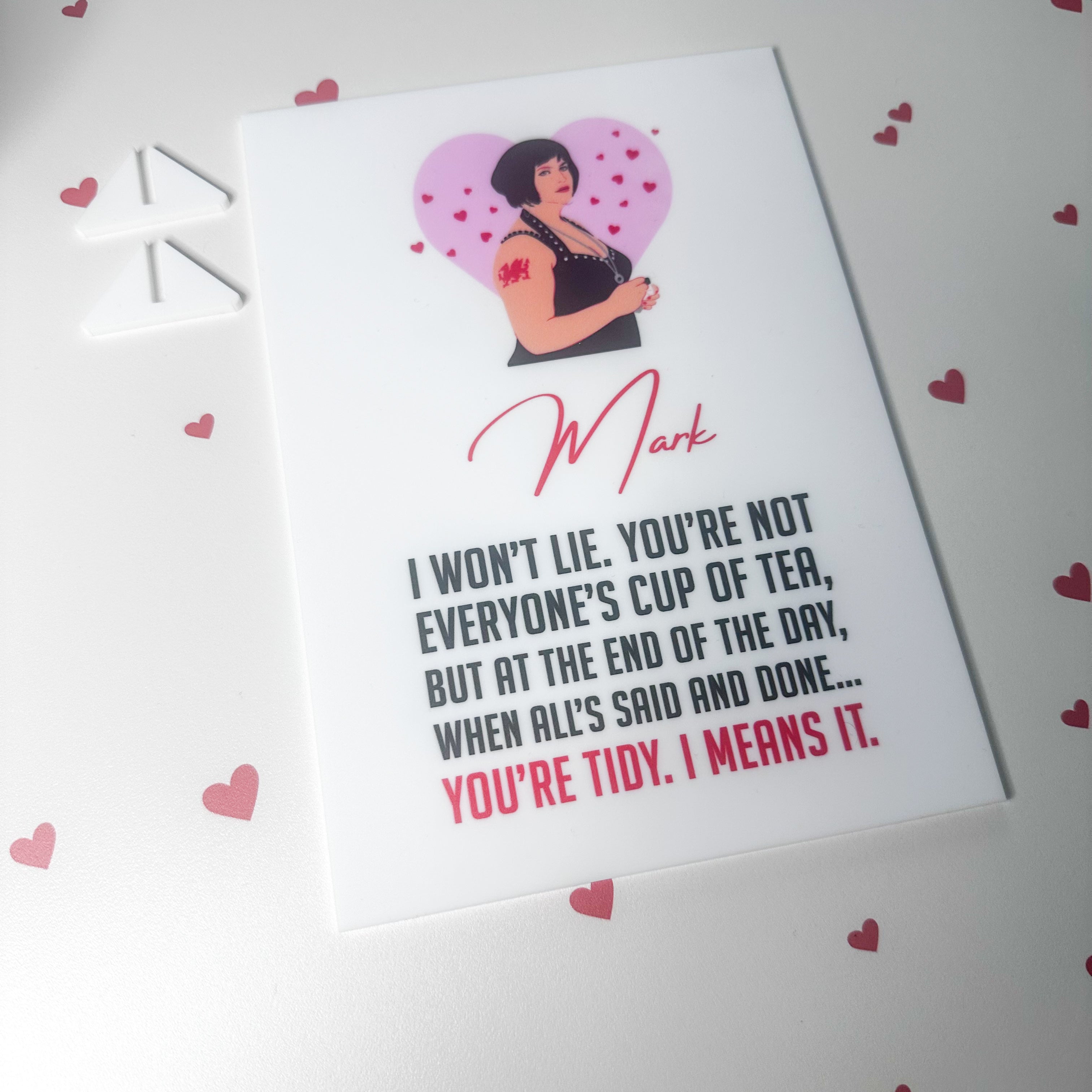 Nessa Personalised Valentine's Card, Girlfriend, Boyfriend Gift