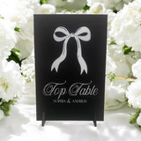 Ribbon & Bow Luxury Wedding Table Numbers, Personalised