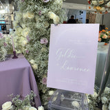 Lilac Wedding Welcome Sign