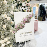 Wedding Welcome Sign With Flower Display