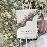 Floral Display Wedding Welcome Sign