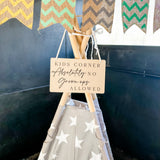 Kids Table Wedding Sign, No Adults