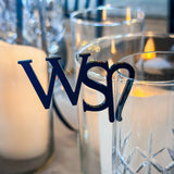 Monogram Personalised Wedding Glass Charms