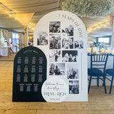 Love Story Extra Large Wedding Photo Installation With Table Plan