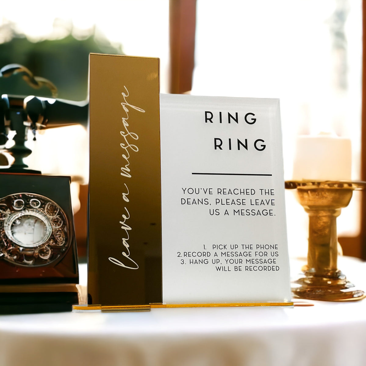 personalised audio guest book sign, wedding voicemail... Audio Guestbook Sign | Wedding Lux Personalised Acrylic