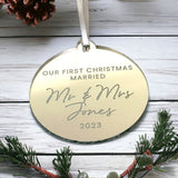 First Christmas As Mr & Mrs Christmas Bauble