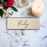 Gold Mirror Wedding Place Cards