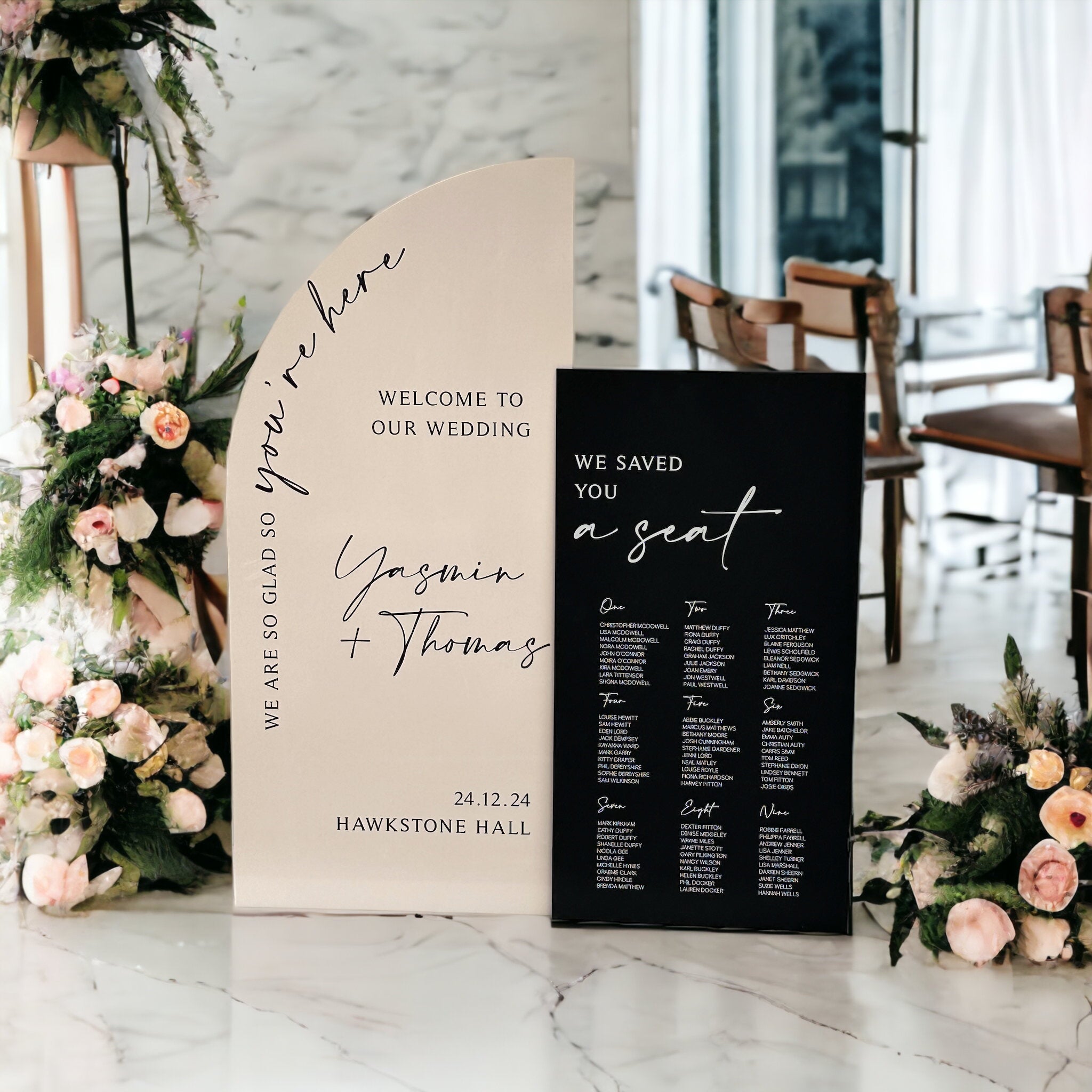 Luxury Wedding Welcome Sign & Seating Chart