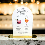 Wedding Cocktail Menu Sign