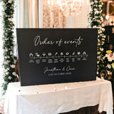 Wedding Order Of Events Welcome Sign