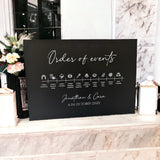 Personalised Wedding Order Of The Day Sign