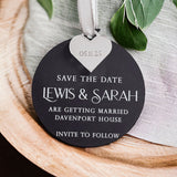 Luxury Black & White Wedding Save The Dates