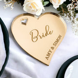 Heart Engraved Wedding Place Names