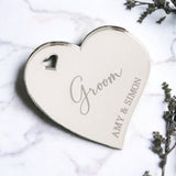 Heart Engraved Personalised Wedding Guest Place Names