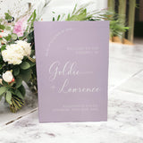 Lilac Personalised Wedding Welcome Sign