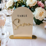 Gold & Beige Wedding Table Numbers