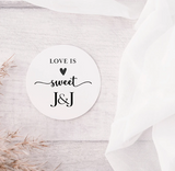 Love Is Sweet Personalised Wedding Favour Labels