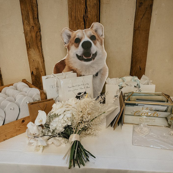 Pet Cut Out Photo At Wedding