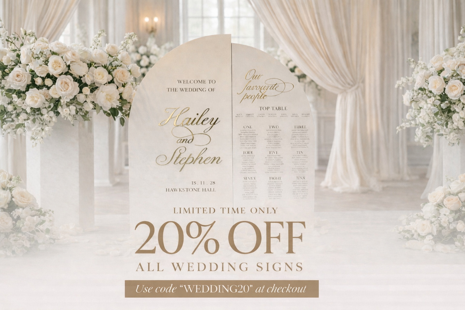 Wedding Table Styling Ideas with Personalised Place Names for a Luxury ...