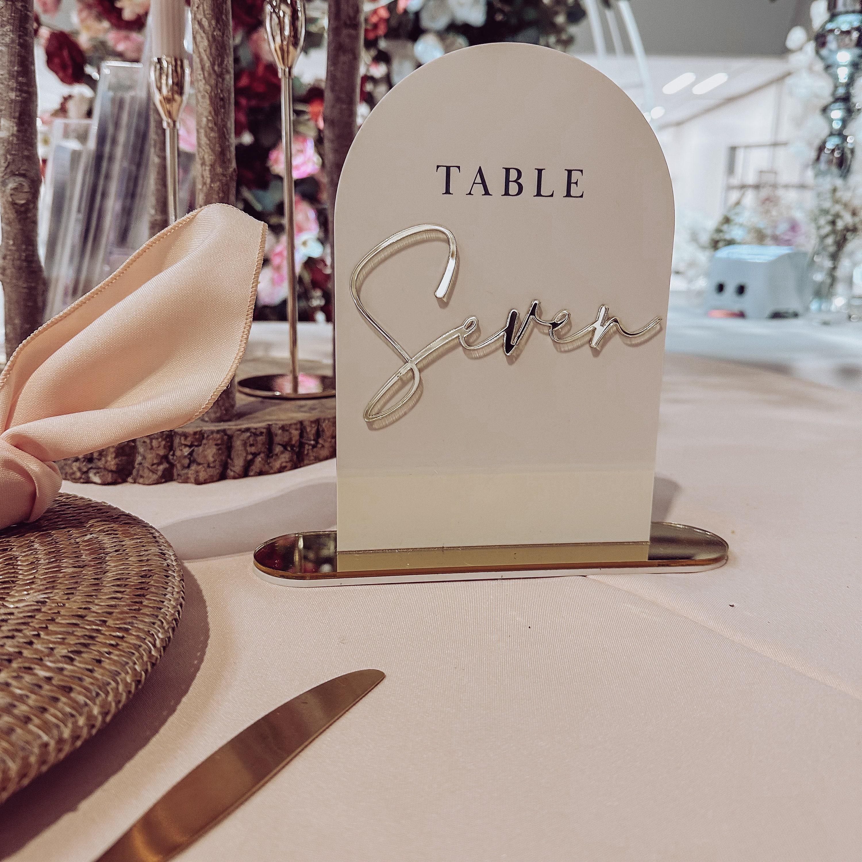 Bespoke Wedding Table Numbers