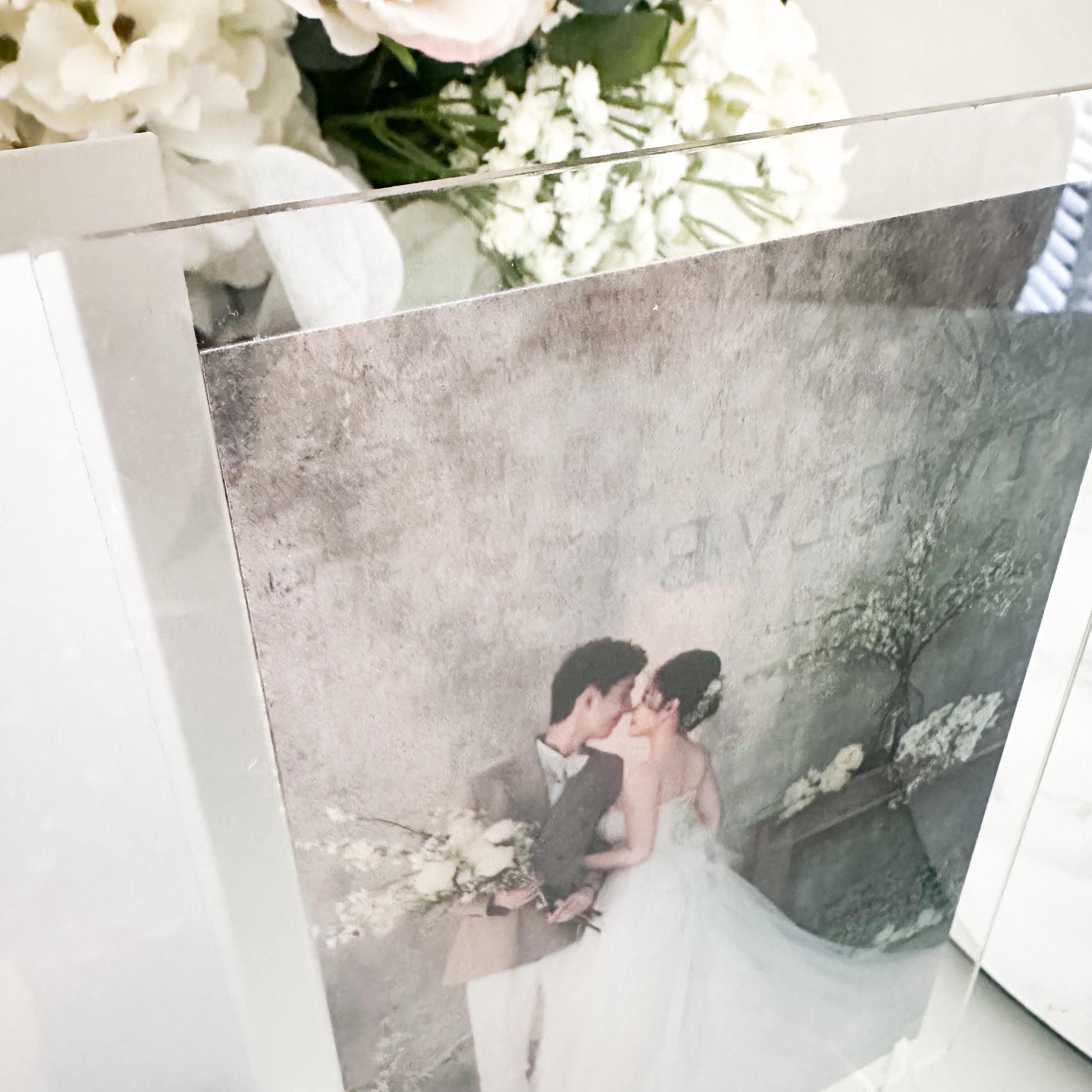 Double Sided Couples Photo Personalised Wedding Table Numbers, Modern Wedding Table Numbers