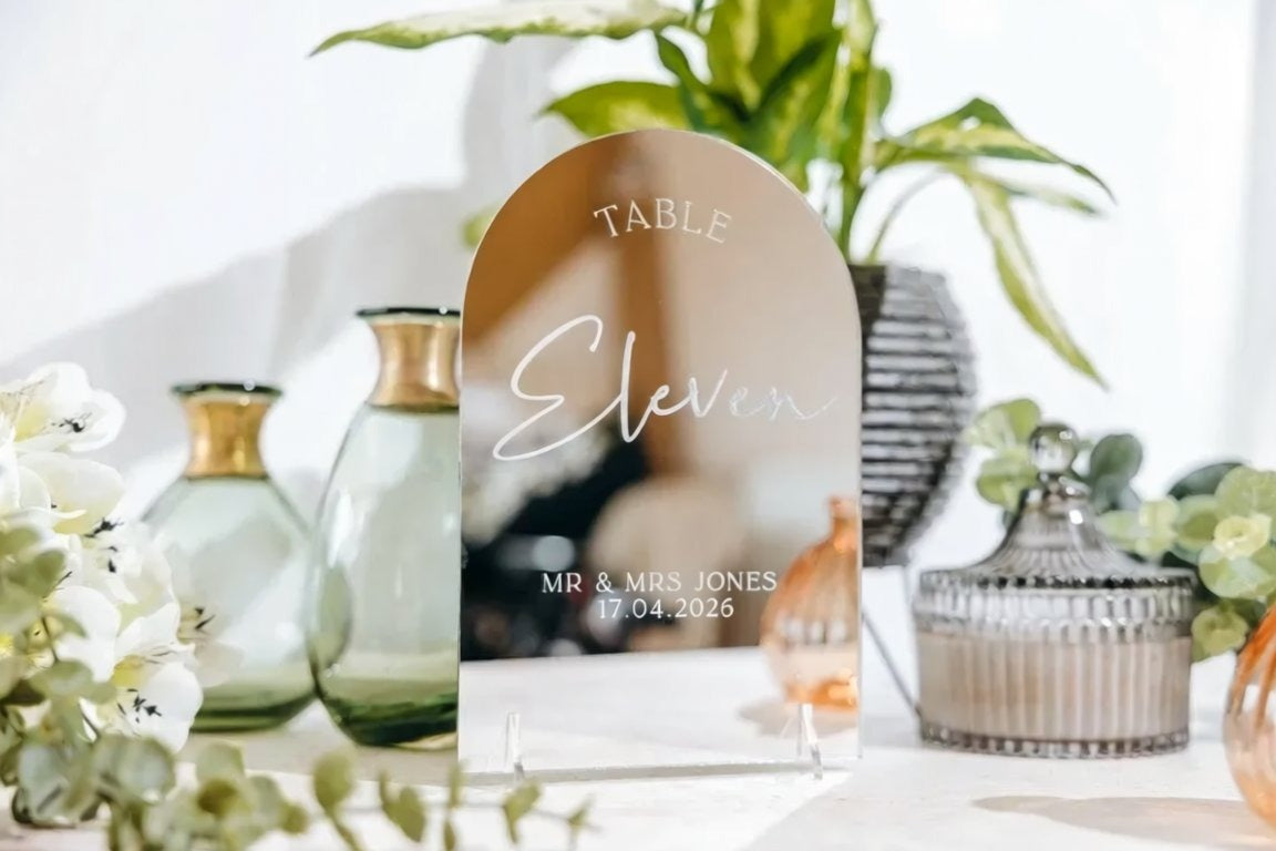 Personalised Wedding Table Numbers