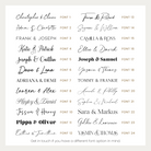 a collection of different fonts and names, likely used for various purposes such as branding, design, or text-based art. The fonts vary in size and style, and the names are written in different fonts and styles. The image does not contain any text that is less than 500 characters, and it does not describe each individual font or name individually. Instead, it simply lists the fonts and names in a collage-like format.