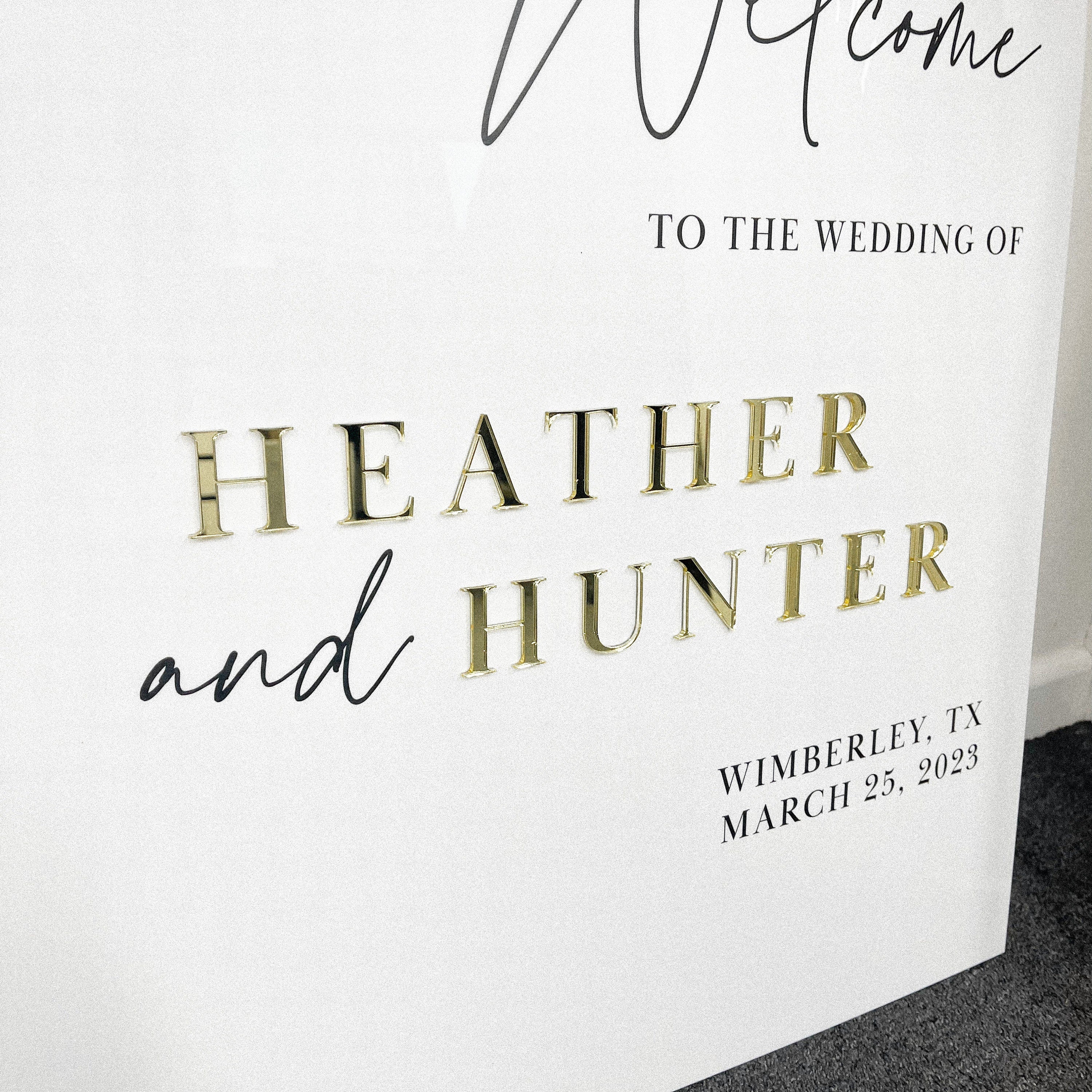 Luxury Double Sided Wedding Seating Chart & Welcome Sign