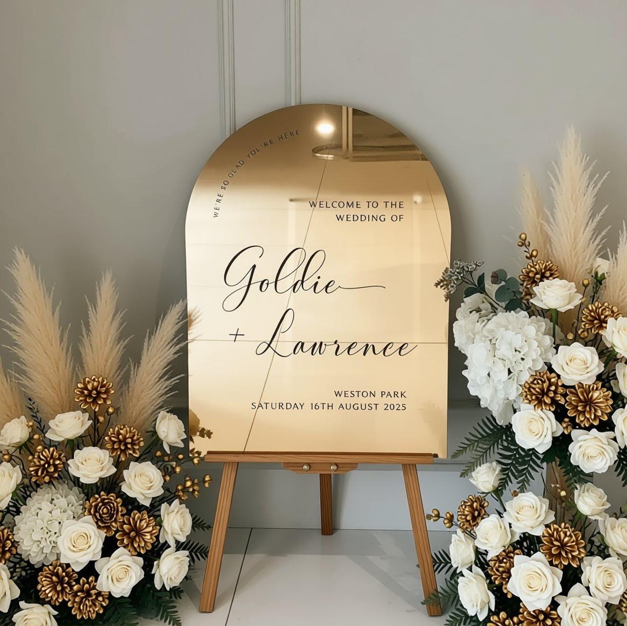 Personalised Luxury Wedding Welcome Signage