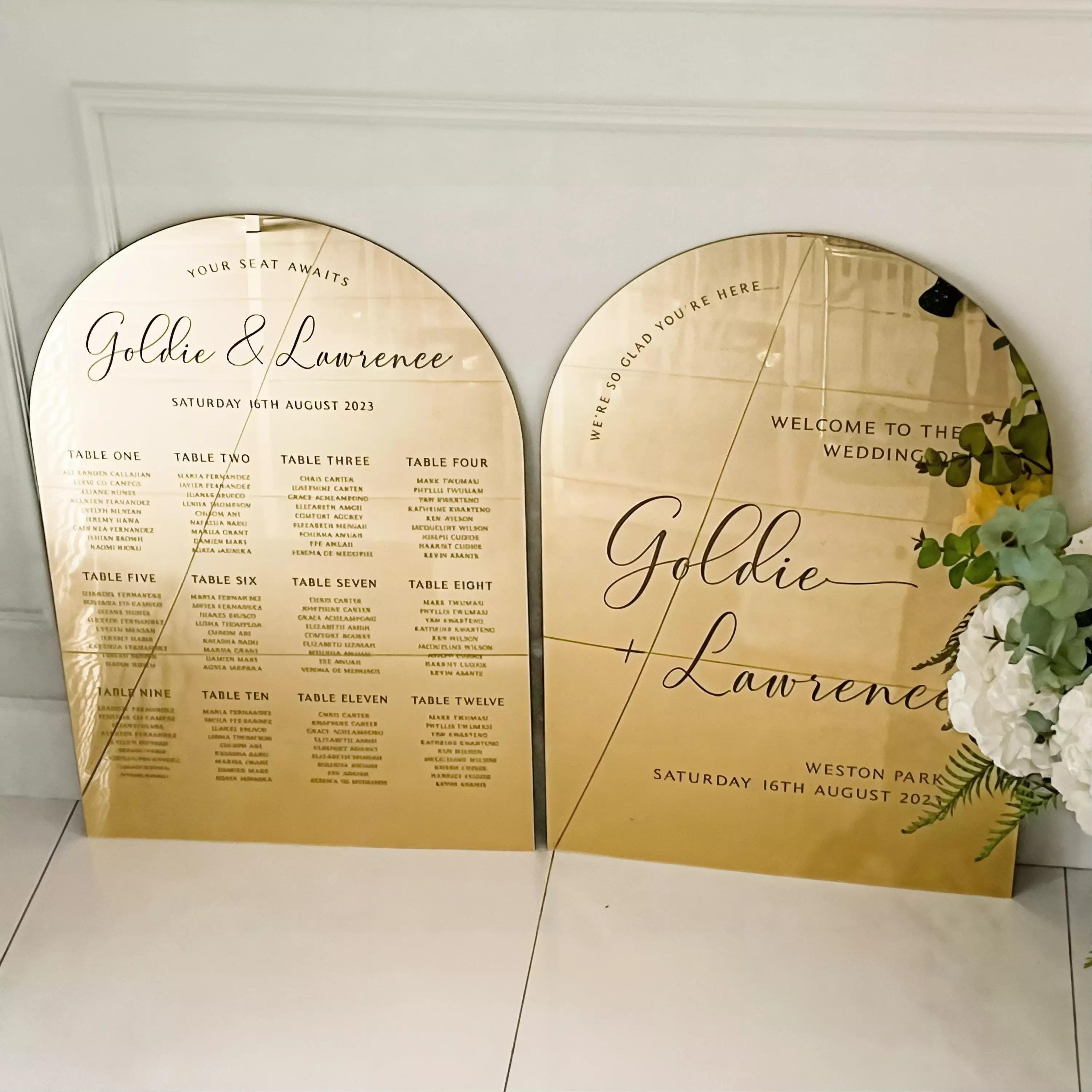 Luxury Wedding Welcome Sign &Matching Table Plan