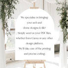 Print Your Own Dome Top/Arch Wedding Welcome Signs