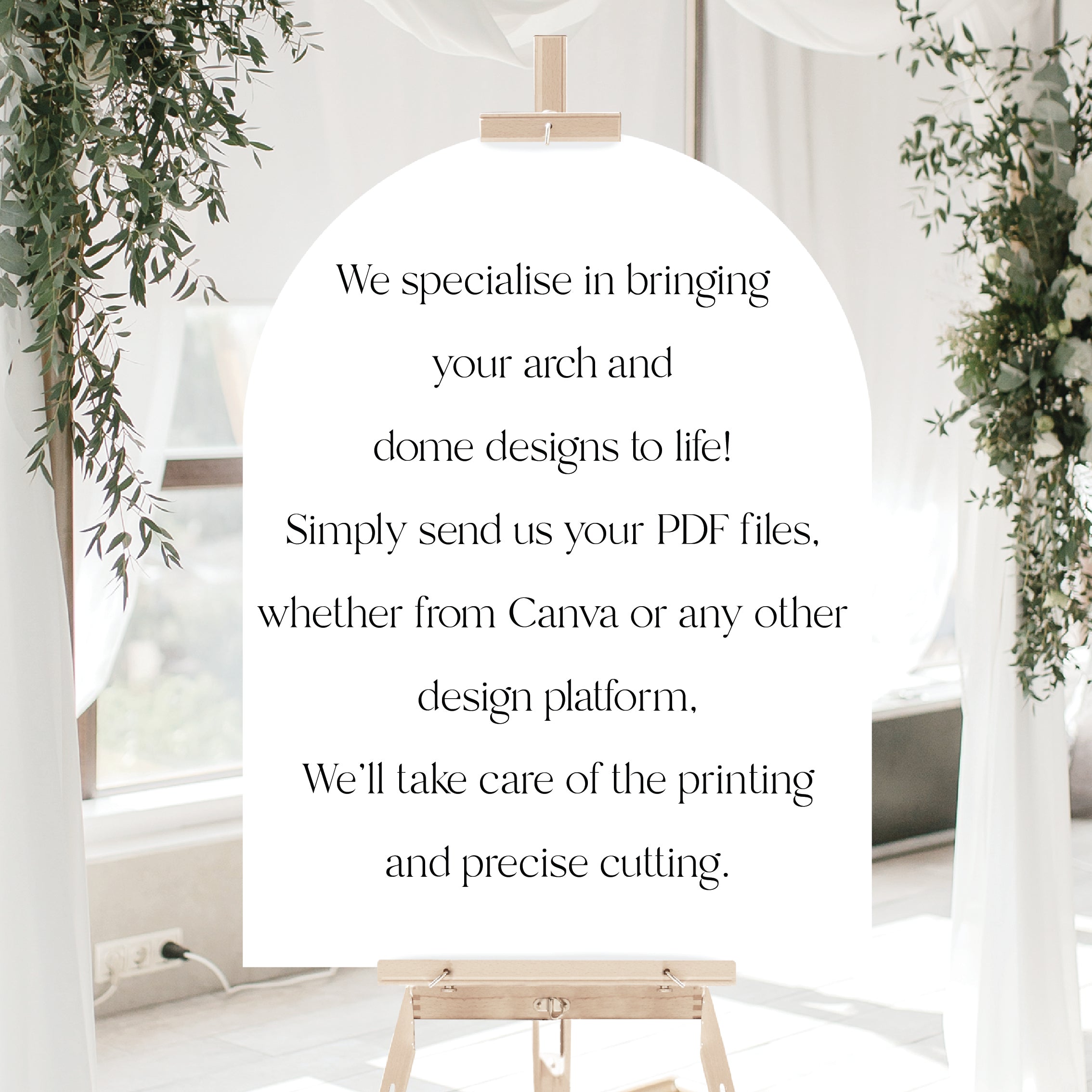 Print Your Own Dome Top/Arch Wedding Welcome Signs