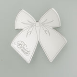 Silver Mirror Wedding Bow Place Name