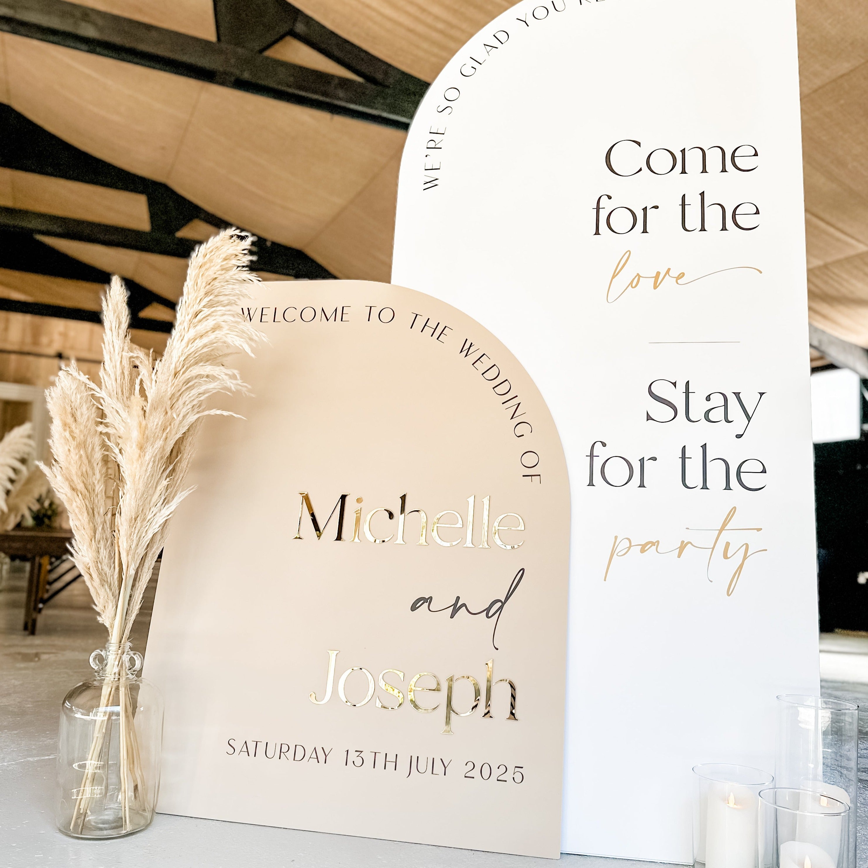 Freestanding Large Wedding Statement Welcome Sign