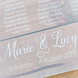 Frosted Acrylic Engraved Wedding Signs