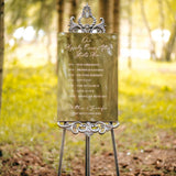Mirror Acrylic 'Order Of The Day' Wedding Sign