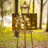 Engraved Gold Mirror Wedding Welcome Sign