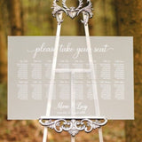 Frosted Acrylic Wedding Table Plan