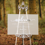 Acrylic 'Welcome To Our Unplugged Ceremony' Wedding Sign