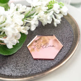 Rose Gold Mirror Place Cards